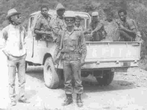 Asenake in the army (standing, centre)