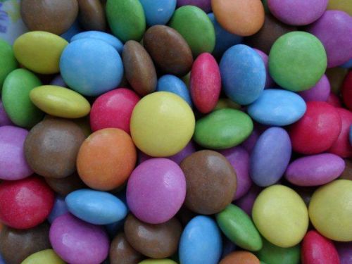 a special treat - brightly-coloured chocolates