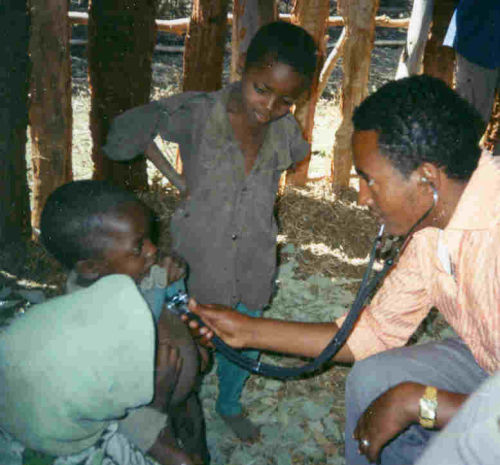 Dr Tadesse at work
