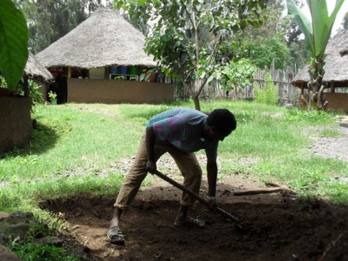 building footpaths and play areas