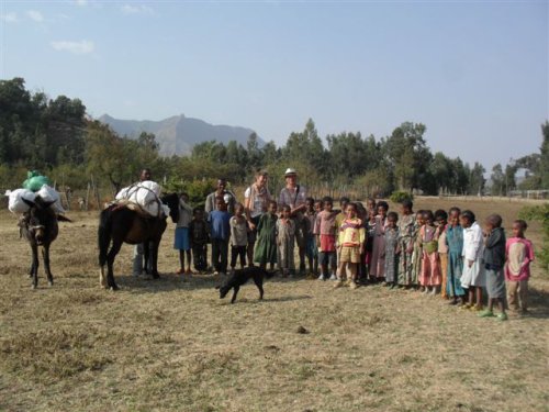 Ian and Jane about to set off on their trek to Gonder
