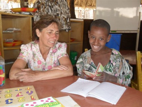 Jane with a Grade 2 schoolgirl