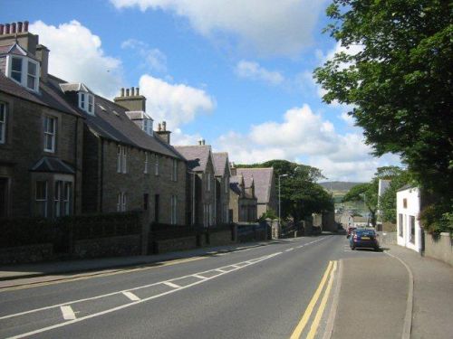 my home (1972-78): Kirkwall, Orkney (second house from the left)