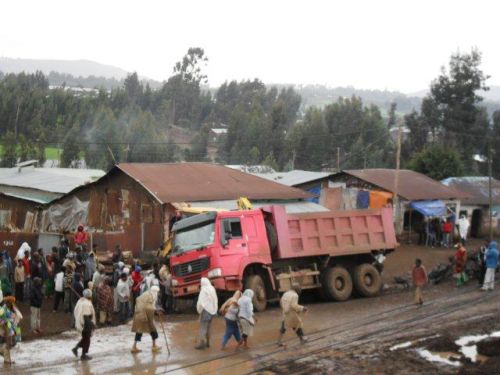 lorry in trouble