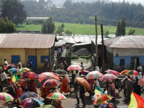 priests pay their respects to Meles Zenawi