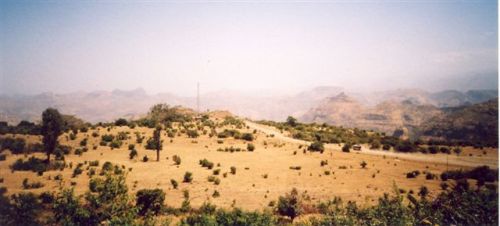 over-grazed, deforested, eroded - Sebkana Farm in March 2009
