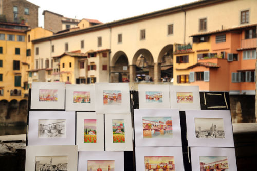 Ponte vecchia with pictures
