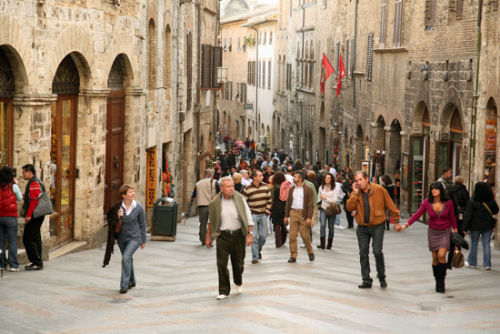 Tourists, San Gimigniano