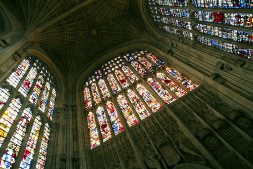 Stained glass, Kings Chapel, Cambridge
