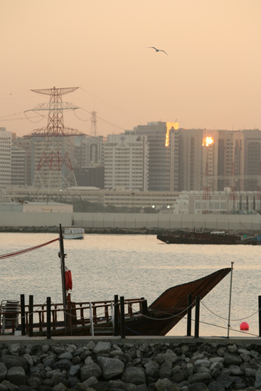 Dhow at Sunset, Abu Dhabi (Vertical)