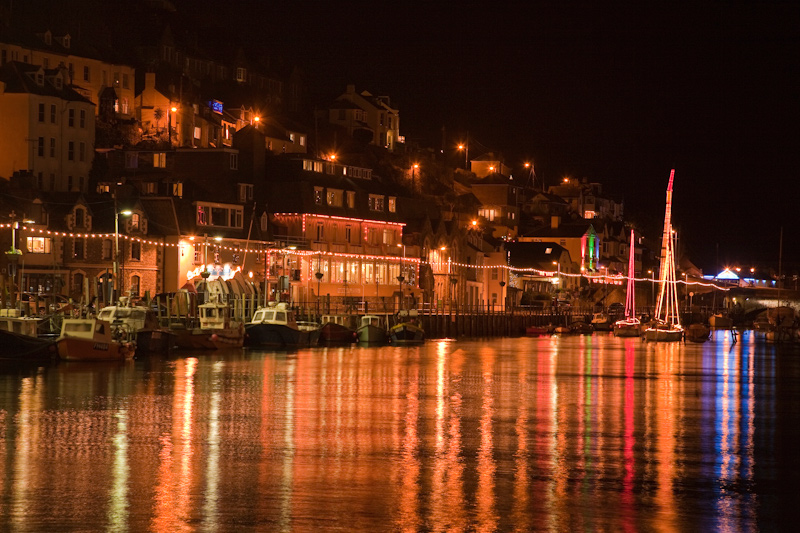 Christmas lights, West Looe