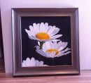 Framed daisy painting