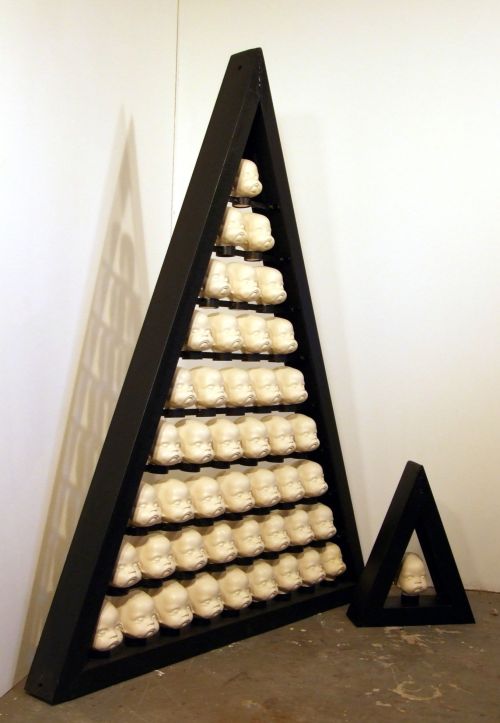 Assembly
2009 - steel and plaster. 1.7m x 1m
