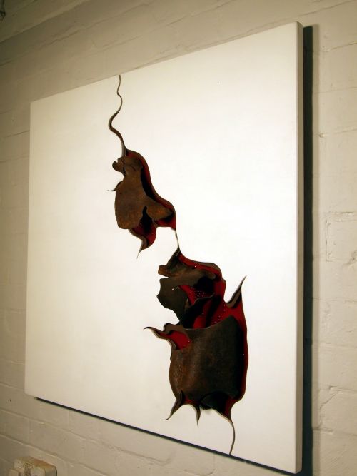 weeping wall. 2009. Wood, steel and resin