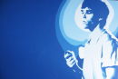 IAN BROWN - THE STONE ROSES.(BLUE.)
SIZE: 36" X 24".
