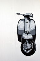 LAMBRETTA SX200. 
SIZE: 36" X 24". PAINTING.
