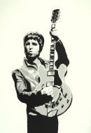 NOEL GALLAGHER. (GUITAR.) 
SIZE: 36" X 24".