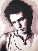 SID VICIOUS - THE SEX PISTOLS.
SIZE: 24" X 18".
