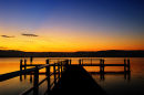Sunset on lake Illiwarra, Australia