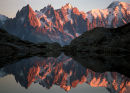 The Chamonix Aiguilles reflected in Lac Blanc