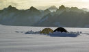 Campsite on the Midi snowfield