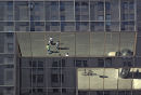 People reflected in a window