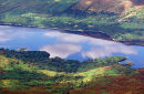 Sky reflected in Loch Katrine from Ben Venue