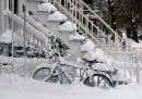 Bicycle in the snow