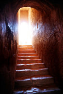 Stairway in desert castle