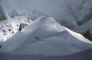 A Climber Crossing the Vallee Blanche