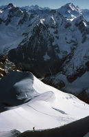 Climber on the Midi Ridge