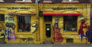 Decorated shop front