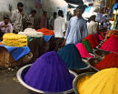 Dyes for sale on an Indian market