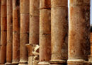 Pillars in the old Roman town of Jerash, 