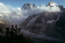 Grandes Jorasses and the Glacier Leschaux from the Couvercle hut