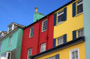 Coloured cottages in Kingswear, South Devon