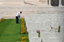 Lawnkeeper at Pozieres Cemetery