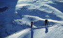 Climbers approaching the Aiguille de Midi
