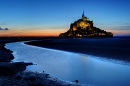 Mont St Michel at night