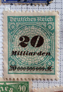 Twenty billion mark stamp