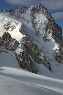Climbers on Glacier Le Tour with Aiguille de Chardonnet