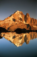Aiguille Verte reflected in Lac Blanc