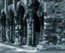 Columns and arches at Whitby Abbey