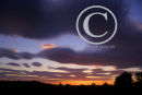 A cloud formation at sunset