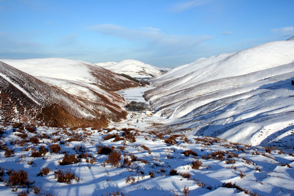 Snowy Pentland Hills from The Howe