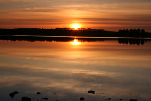 Threipmuir Reservoir sunset
