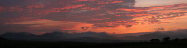 Pentland Hills Sunset from Cauldhall Moor