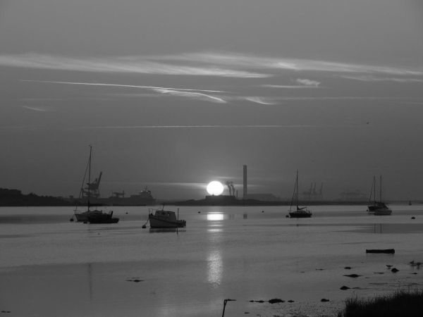 Sunrise in black & white