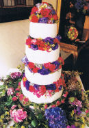 Colourful cake decoration