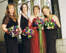 Hand-tied seasonal bouquets of spring blooms